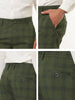 Casual Flat Front Check Business Dress Plaid Pants
