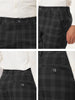 Casual Flat Front Check Business Dress Plaid Pants