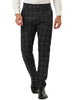 Casual Flat Front Check Business Dress Plaid Pants