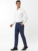 Casual Flat Front Check Business Dress Plaid Pants