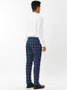 Casual Flat Front Check Business Dress Plaid Pants