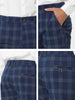 Casual Flat Front Check Business Dress Plaid Pants