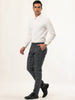 Casual Flat Front Check Business Dress Plaid Pants