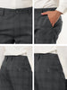 Casual Flat Front Check Business Dress Plaid Pants