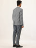 Smart Casual Notched Plaid Panel Button Blazer