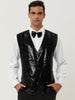 Classic Sequin Shiny Single-breasted Party Suit Vest