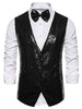 Classic Sequin Shiny Single-breasted Party Suit Vest