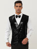 Classic Sequin Shiny Single-breasted Party Suit Vest
