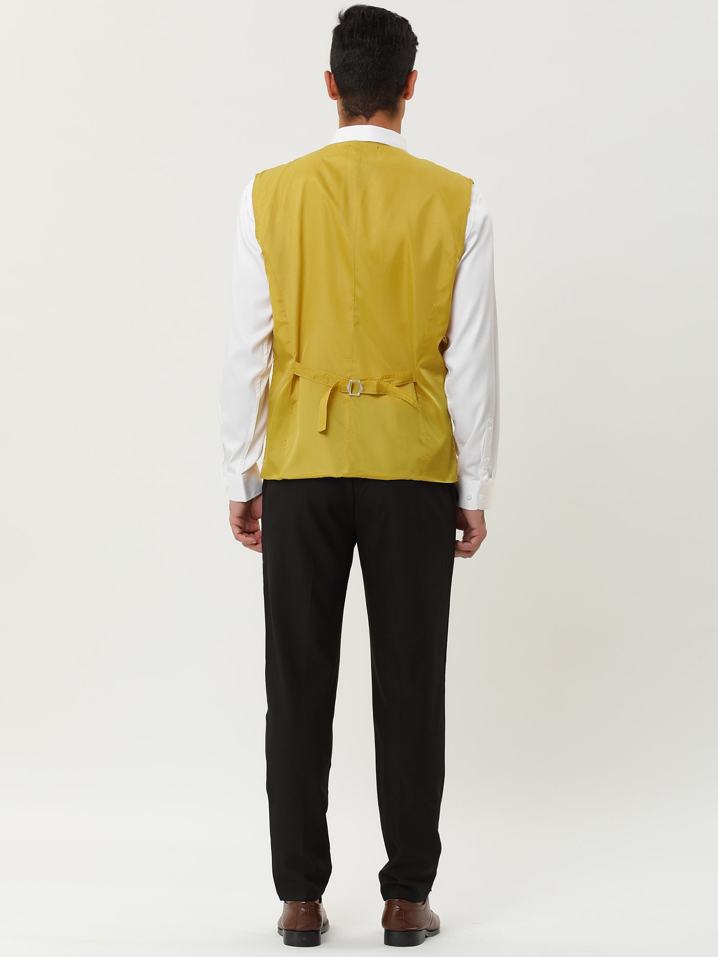 Bublédon Classic Sequin Shiny Single-breasted Party Suit Vest