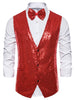 Classic Sequin Shiny Single-breasted Party Suit Vest