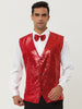 Classic Sequin Shiny Single-breasted Party Suit Vest