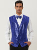 Classic Sequin Shiny Single-breasted Party Suit Vest