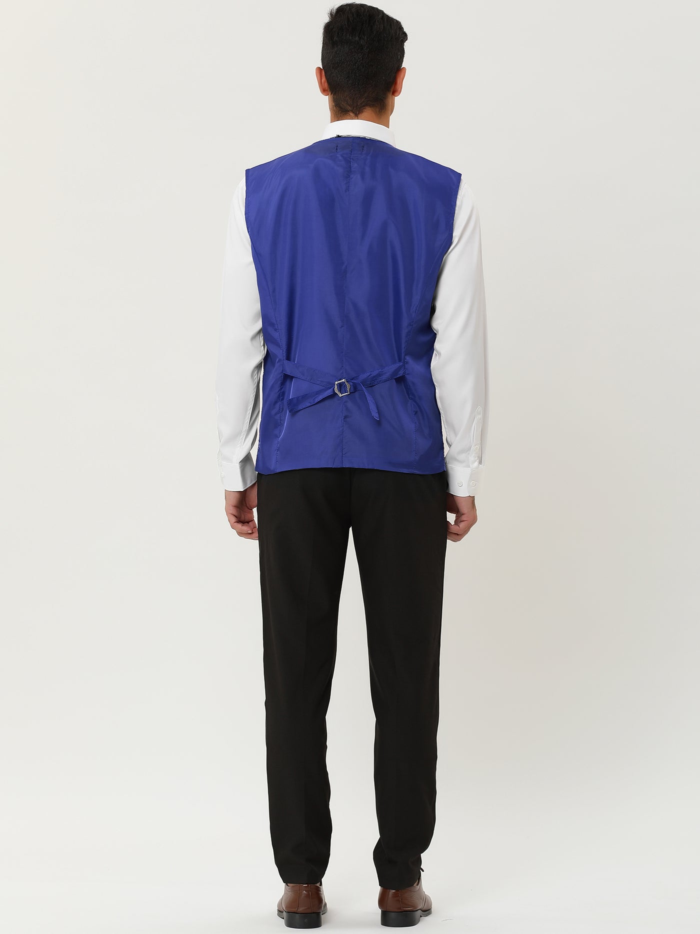 Bublédon Classic Sequin Shiny Single-breasted Party Suit Vest