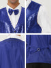 Classic Sequin Shiny Single-breasted Party Suit Vest