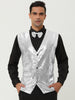 Classic Sequin Shiny Single-breasted Party Suit Vest