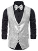 Classic Sequin Shiny Single-breasted Party Suit Vest