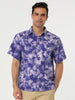 Lapel Floral Print Cotton Hawaiian Beach Botton Shirt