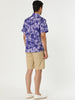 Lapel Floral Print Cotton Hawaiian Beach Botton Shirt