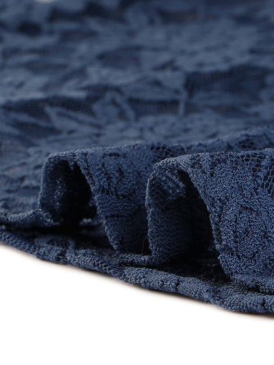 Cardigan Lace Open Front 3/4 Sleeve Long Bolero Jacket