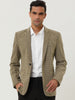 Basic Notched Lapel One Button Houndstooth Blazer