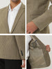 Basic Notched Lapel One Button Houndstooth Blazer