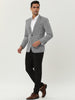 Basic Notched Lapel One Button Houndstooth Blazer