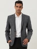 Basic Notched Lapel One Button Houndstooth Blazer
