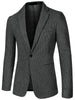 Basic Notched Lapel One Button Houndstooth Blazer