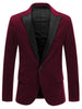 Mr. Football Style Chic Velvet Solid One Button Party Prom Suit Blazer