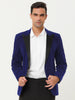 Mr. Football Style Chic Velvet Solid One Button Party Prom Suit Blazer