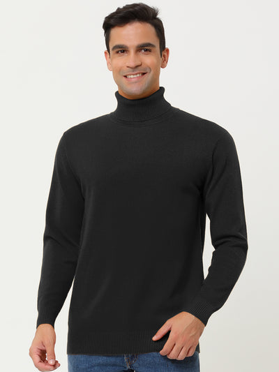 Casual Turtleneck Long Sleeve Knit Pullover Sweater