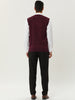 Casual V Neck Sleeveless Argyle Knit Sweater Vest