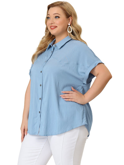 Garment Wash H Line Button Down Set-in Sleeve Shirt