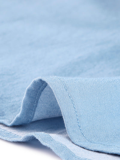 Garment Wash H Line Button Down Set-in Sleeve Shirt