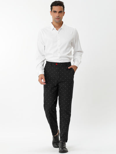 Smart Casual Printed Flat Front Chino Dress Pants