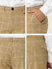 Casual Plaid Flat Front Business Pencil Dress Pants