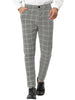 Casual Plaid Flat Front Business Pencil Dress Pants