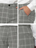 Casual Plaid Flat Front Business Pencil Dress Pants