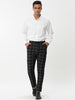 Casual Plaid Flat Front Business Pencil Dress Pants