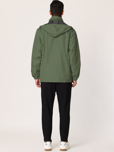 Lightweight Hooded Full-Zip Plain Windbreaker Jacket