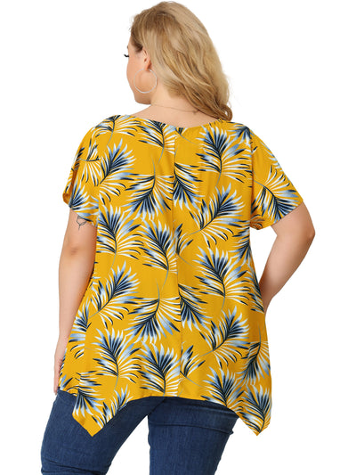 Rayon Slouchy Floral Summer Round Neck Blouse