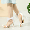 Perphy Open Toe Ankle Strap Bow Tie Stiletto Heel Sandals