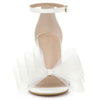 Perphy Open Toe Ankle Strap Bow Tie Stiletto Heel Sandals