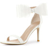 Perphy Open Toe Ankle Strap Bow Tie Stiletto Heel Sandals