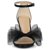 Perphy Open Toe Ankle Strap Bow Tie Stiletto Heel Sandals
