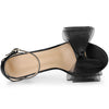 Perphy Open Toe Ankle Strap Bow Tie Stiletto Heel Sandals