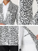 Retro Leopard Printed Luxury Notched Lapel Blazer