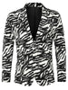 Retro Leopard Printed Luxury Notched Lapel Blazer