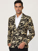 Retro Leopard Printed Luxury Notched Lapel Blazer