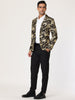 Retro Leopard Printed Luxury Notched Lapel Blazer